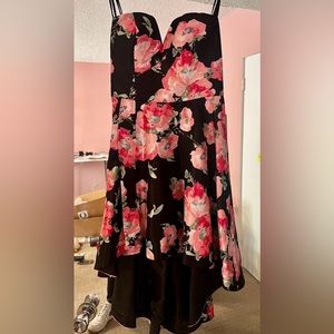 Sequin Hearts Black Rose Party Dress